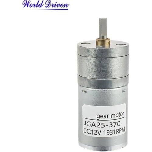 JGA25-370 9KG Load 12v 24v 25 Gearbox 12 V Volt 24 Geared Electric Brushless 25 Gear Box 370 Dc Motor