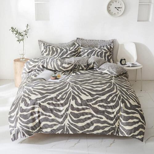 Queen Size Bedding Set King Size Leopard Printed Bed Linen Single Bed Sheet Sets for Double Bed housse de couette 220x240