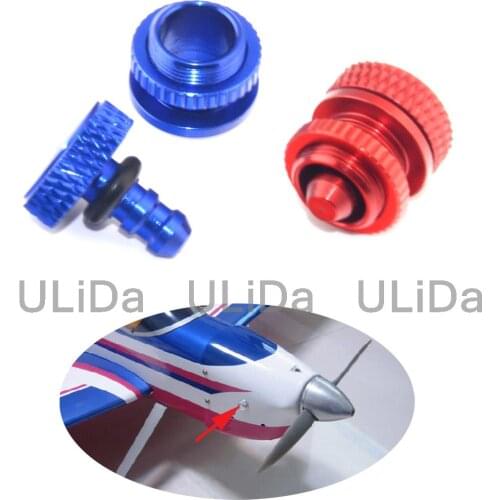 KUZA CNC Alloy Fuel Filler Dot Plug Pipe Port for RC Aircraft Smoking System Fuel Gas Airplane Boat