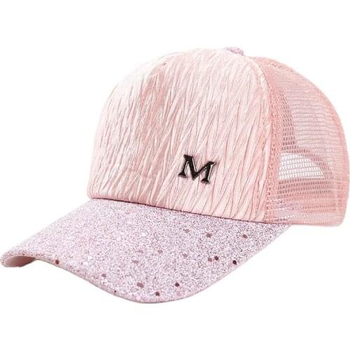M Letter Summer Women Baseball Caps Cool Mesh Light Sports Visor For Lady Snapback New Fashion