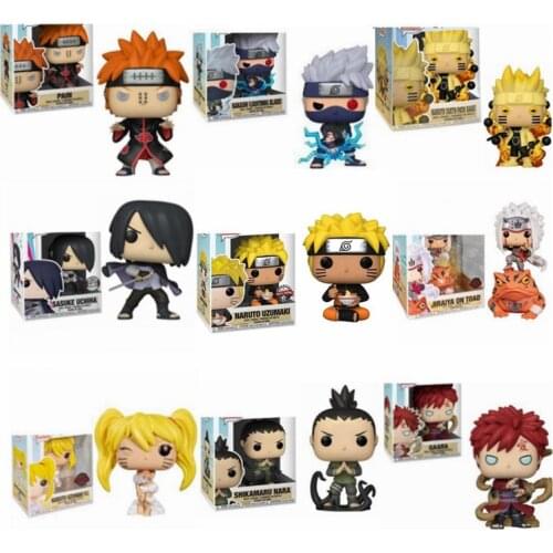 Funko Kakashi Uzumaki Sasuke Uchiha 698# Rock Lee 739# Pain 934# Action Figure Collection Model Toys for Children Birthday Gift