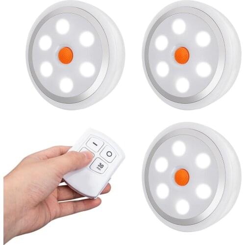 SANYI 3 pcs New Dimmable LED Under Cabinet Light Wardrobe Cupboard Drawer Closet Cabinet Light with Remote Control