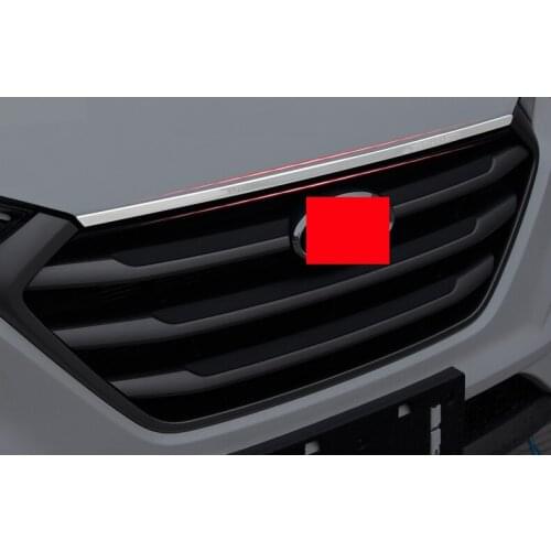 For Hyundai Tucson 2016-2018 Stainless Steel Front Hood Bonnet Grill Grille Around Trim Molding