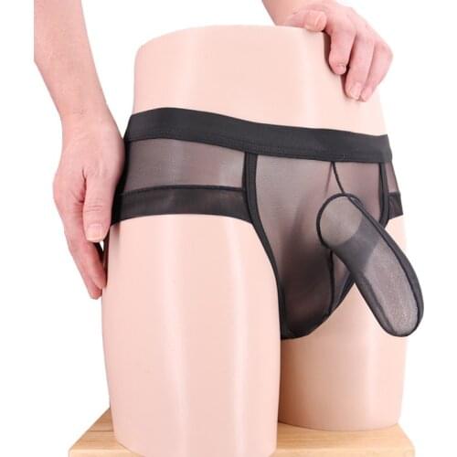 Recommend! mens 2020 new design Mesh Transparent Briefs erotic sexy gay sheath lingerie underwear