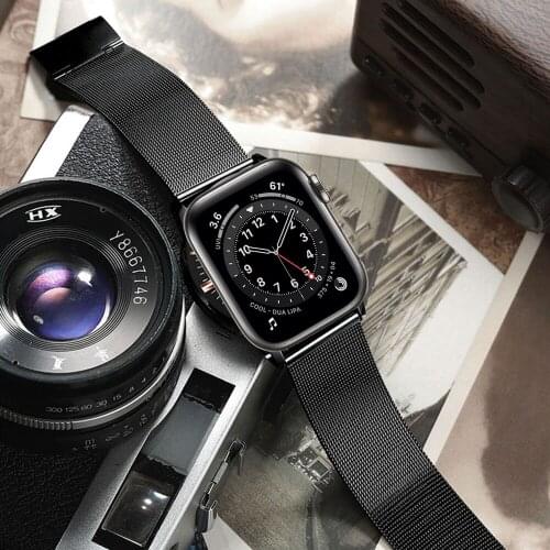 Correa for apple watch strap series 6 5 4 se 44mm 40mm mesh loop Stainless Steel Bracelet for iwatch band 3 42 38mm Sports bands