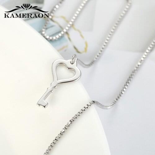 Heart-shaped Key Earring for Women Metal Copper Long Tassel Dangling Dangle Earings Chain Small Fashion Korean Jewelry