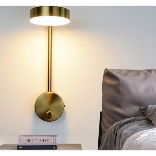 Modern Gold Loft Wall Decor Livingroom Indoor Lighting Bedside For Bedroom Mirror Backlight Book Reading Lamp