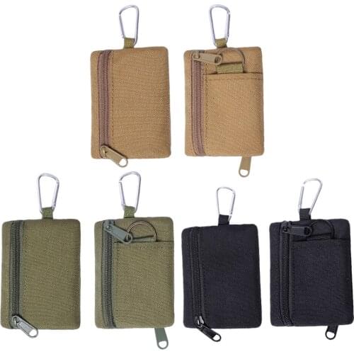 Outdoor EDC Molle Pouch Wallet 1000D Nylon Portable Travel Zipper Waist Bag For Camping Hiking Hunting Military EDC Pouch