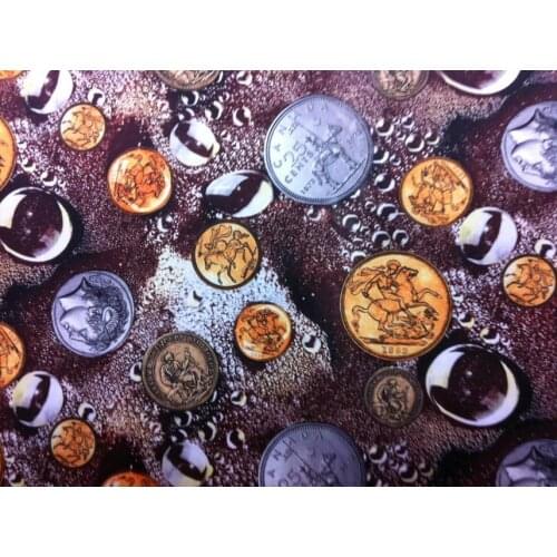 Apparel sewing fabric coin painting animal print Laces fabric for wedding dresses fabric print down coat fabric