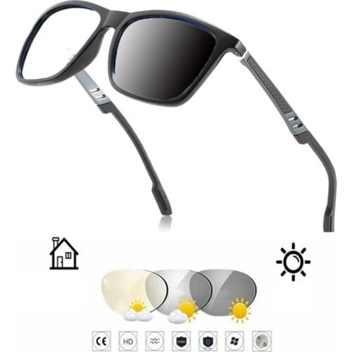 Al-mg Alloy Carbon Fiber Ultralight Photochromic Grey Reading Glasses +0.75 +1 +1.25 +1.5 +1.75 +2 +2.25 +2.5 +2.75 To +4