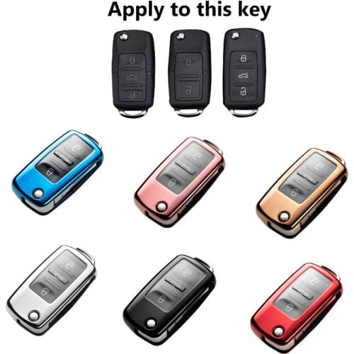 Smart TPU Soft Protective key Case Shell Cover for VW Golf GTi Polo Jetta Fox Passat Sharan Superb Citigo Altea Seat Leon Skoda