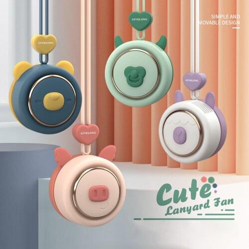 Neck-mounted Fan USB Rechargeable Mini Leafless Fan Portable Fan Cute Shape, Quiet And Easy To Carry, Suitable For Cool Office