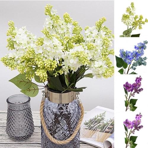 1Pc Artificial Lilac Fake Flower Garden Wedding Bouquet Party Home Cafe Decor New Free Drop Shipping