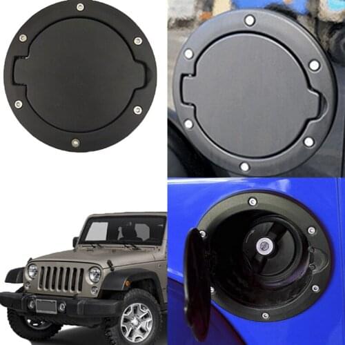 1PC Gas Tank Cover Black Fuel Filler Door Cover Gas Tank Cap 2/4 Door For Jeep Wrangler