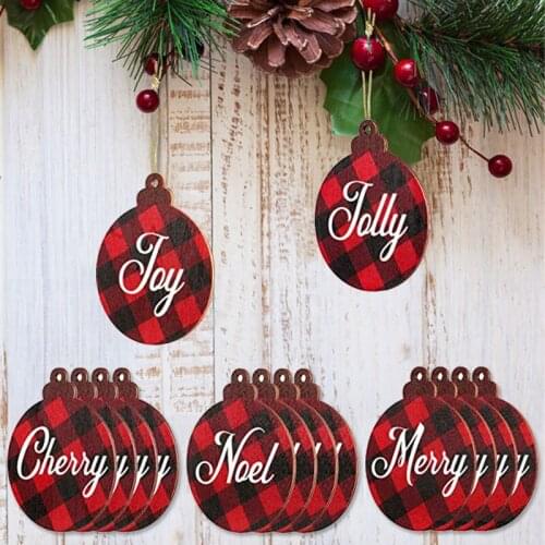 Christmas tree Wood Chip Hanging pendant decoration Christmas New Year Garden Party Supplies Decor Supplies Gift