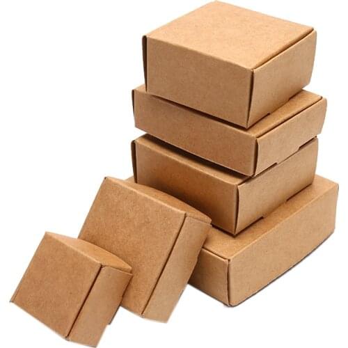10Pcs/Set Kraft Cardboard Packing Gift Box Handmade Soap Candy For Wedding Decorations Event Party Supplies HOT