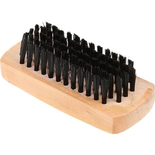 1x Wooden Brush For Leather Shoe Boot Cleaning Polishing Buffing Dusting