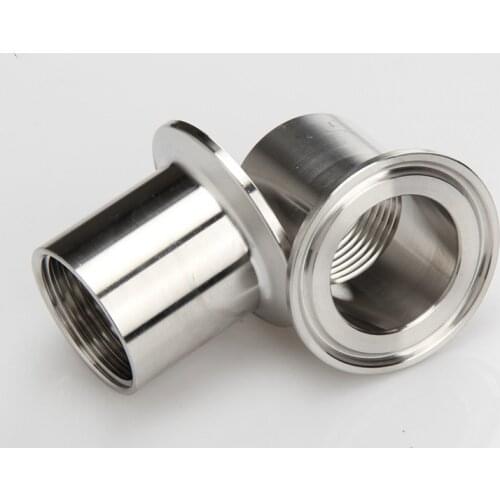 3/4" DN20 Sanitary Female Threaded Pipe Fittings with Ferrule Stainless Steel SS304 Tri Clamp Type