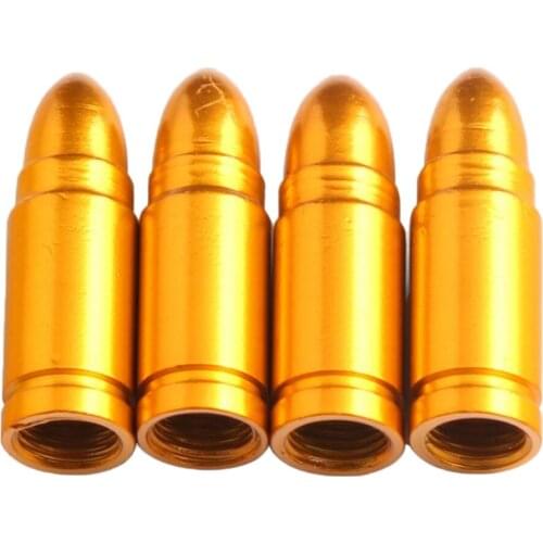4x Car Truck Aluminum Tire Wheel Rim Stem Air Valve Caps Tyre Cover Gold