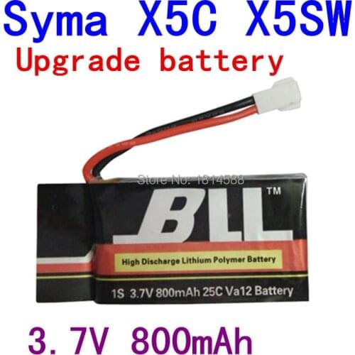 800mAh Battery For Syma X5 X5C X5SC X5SW V931 H5C CX-30 SS40 FQ36 T32 T5W H42 Quadcopter Spare Parts