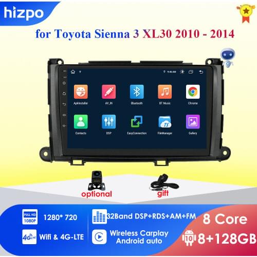 Android 10 IPS 9" Car Stereo Radio GPS Navigation Player For Toyota Sienna 2009 2010 2011 2012 2013 2014 Multimedia Head Unit 4G