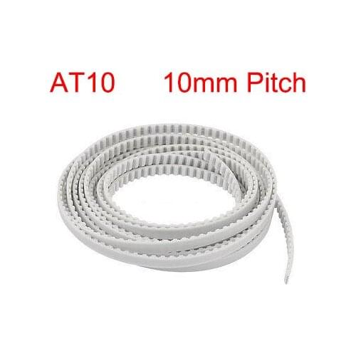 AT10 20mm 25mm 30mm 40mm 50mm Width 10mm Pitch Open Loop End PU Polyurethane Steel Wire Groove Cogged Synchronous Timing Belt