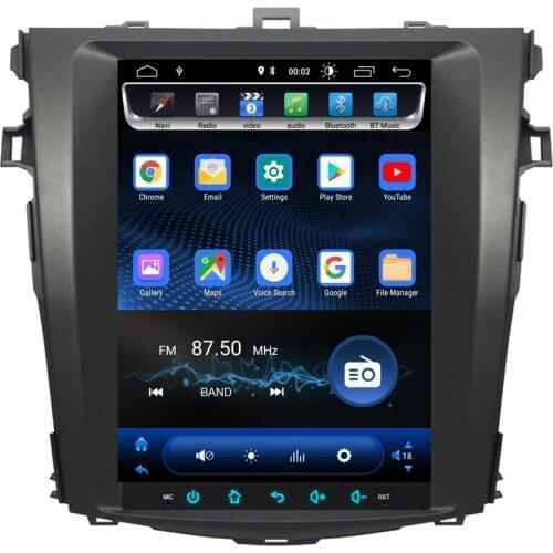 Tesla Style IPS Screen Car GPS Navigation NO DVD Player Unit for Toyota Corolla 2007-2013 Android 8.1 Headunit Satnav