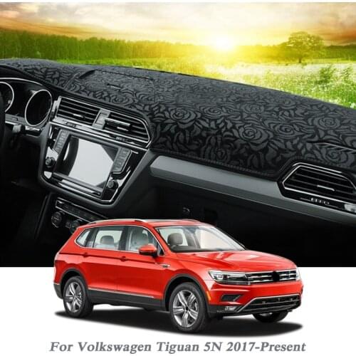 Car Styling Dashboard Protective Mat Shade Cushion Pad Rose Carpet Mat For Volkswagen Tiguan 5N 2017-Present RHD&LHD Accessory