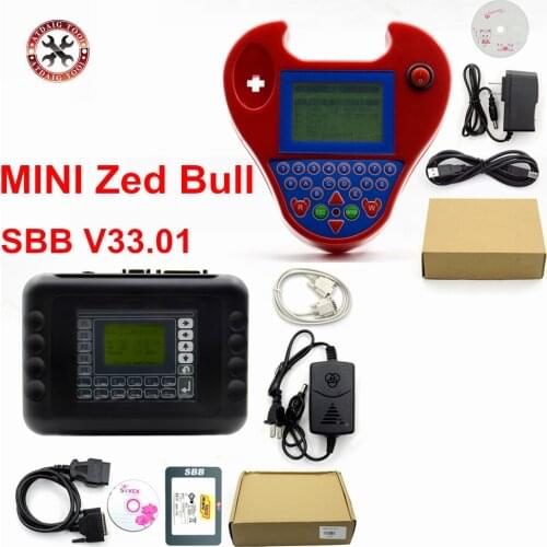 Free Shipping MINI Zed Bull Key Programmer SBB V46.02 V33.02 V33.01 Programming New Key In Immobilizer Copy Transponder Chip