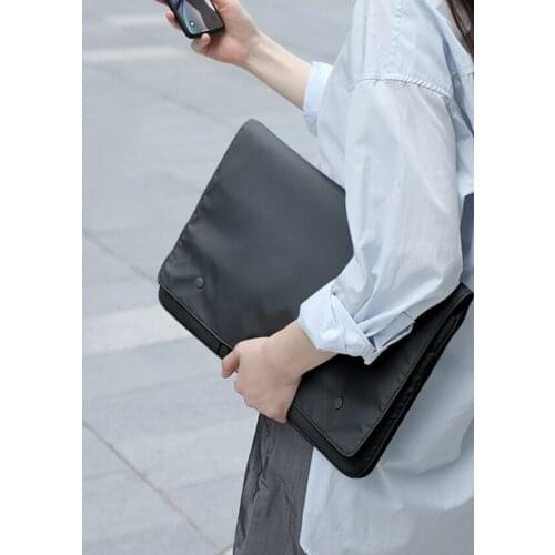 Flap Style Laptop Sleeve Bag Compatible with 13 inch / 16Inch Notebook Laptop, Waterproof Nylon Carrying Case with 6 Pockets