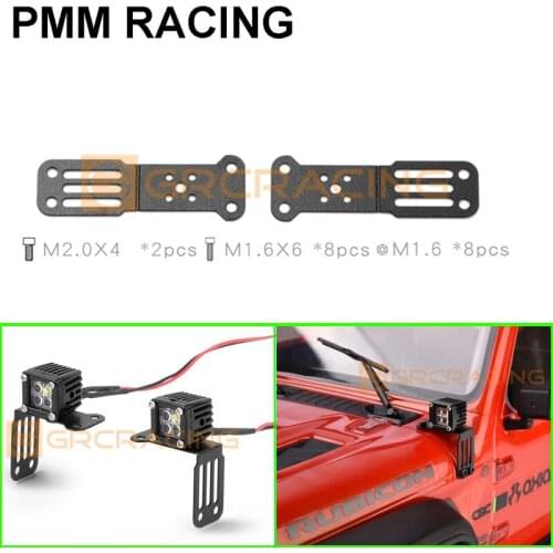 For 1/10 RC Crawler Car Axial SCX10 1/2/3 generation JK Wrangler Special Spotlight Bracket led light Upgrade parts Support plate