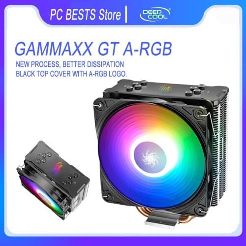 DEEPCOOL GAMMAXX GT A-RGB CPU Cooler 4 new-tech copper pipes 120mm PWM fan For Intel LGA2066 AMD AM4 CPU Cooling