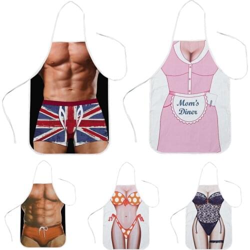CLOOCL Kitchen Apron 3D Funny Cosplay Aprons for Men Women Cooking Baking BBQ Home Cleaning Tools Polyester Apron Kitchen