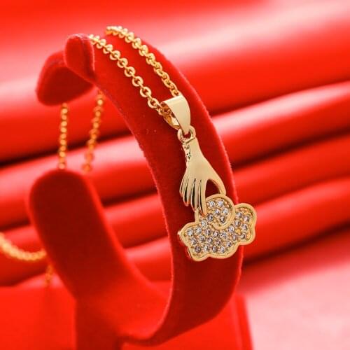 Gligli Small Necklaces For Women/Girl Gold Color Pendant Thin Chain Jewelry Ladies Festival Gift