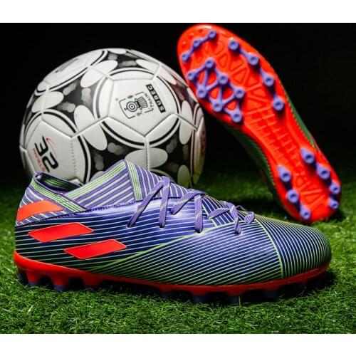 Fashion Popular Men Women Low-top Long Spikes Soccer Shoes Outdoor Training Football Sports Boots Breathable Wearable Sneakers