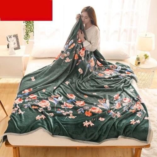 New Arctic Fleece Coral Fleece Blanket Autumn and Winter Thick Flannel Blanket Double Bed Single Student Dormitory Blanket Quilt