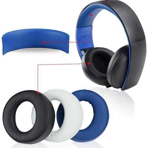 Original Black 1 Pair Earpads Earmuff Cushion Headphone earpads For Sony PS3 for PS4 7.1 Wireless Headset For CECHYA-0083(L+R)