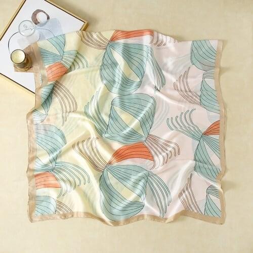 Fashion Womens Silk Scarf Designer Digital Print Shawl Luxe Femme Summer Pareo Beach Long Stole Soft Cover-up New SFP078