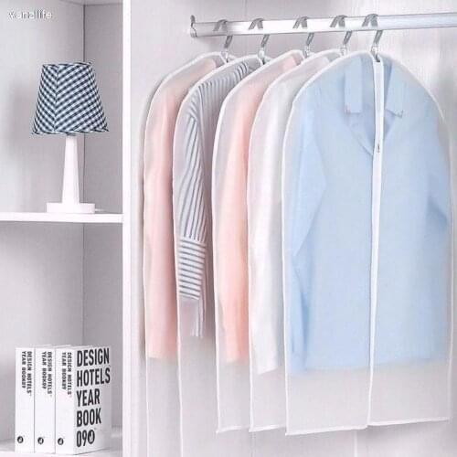 Clothes Dust Cover Hanging Suit Coat Household Dustproof Bag with Transparent Window Clothing Cover Cover Clothing Storage Bag