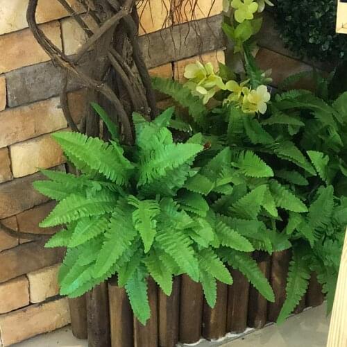 Garden fake adornment grass green plant pot plant hanging row grass fern leaf persian leaves wall planted decor Arranging Leaves