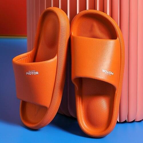 Women Slippers Slide Sandals Unisex Beach Slides Non-slip Shower Slipper Thick Soft Sole Men Couple Bedroom Bathroom Shoes