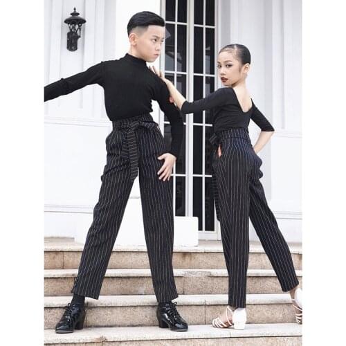 Latino Dance Pants For Boys Tap Dance Wear Dance Outfit Performance Costume Ballroom Practice Wear Tango Dance Clothes JL2188