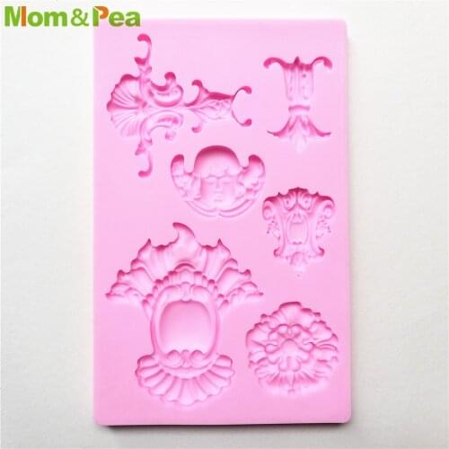 XK578 Deco Pattern Shaped Silicone Mold Gum Paste Chocolate Ornamental Fondant Mould Cake Decoration Tools