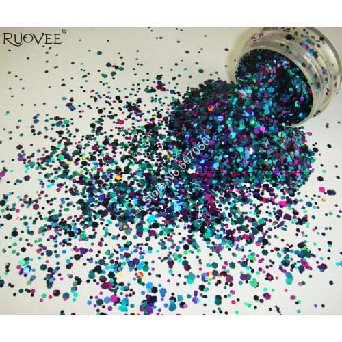 Mixed Glitter Hexagon Spangle shape glitter Flake powder for nail Gel acrylic Make up Glitter Christmas Craft Art Decoration