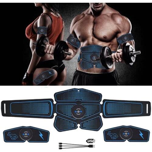 Abdominal Muscle Stimulator Trainer EMS Abs Fitness Equipment Training Gear Muscles Electrostimulator Toner Exercise At Home Gym