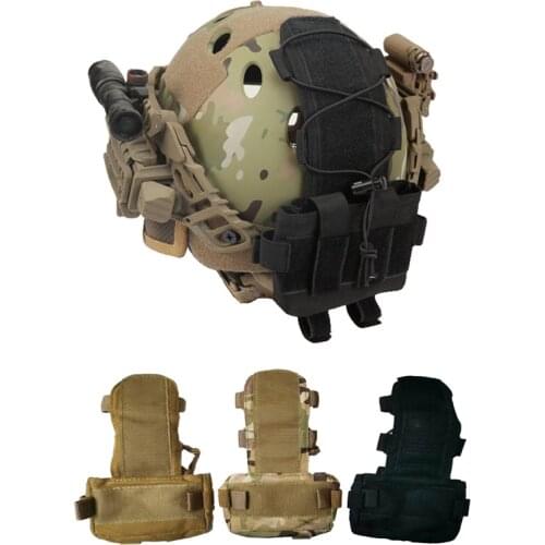Tactical MK2 Helmet Battery Case Helmet Accessory Bag Multifunction Balance Weight Bag for FAST Helmet Military Battery Pouch