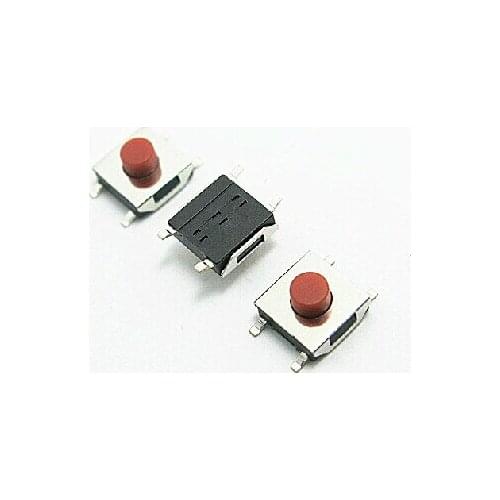 6 * 6 * 3.7MM SMD Tact Switch 4PIN red button waterproof copper head 200PCS