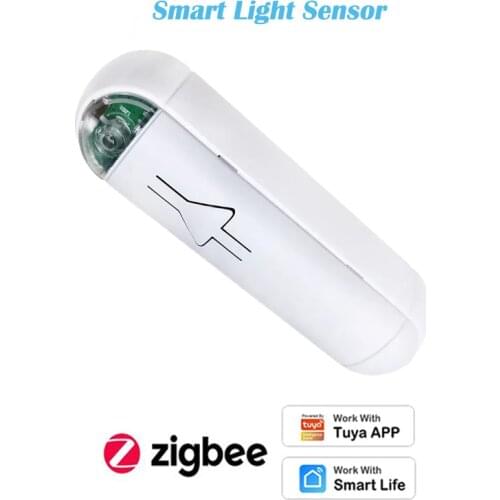 Tuya ZigBee Light Sensor Indoor / Outdoor Brightness Sensor for Smartl Lfe APP Real-Time Alarm Monitor Work withZigbee Gateway