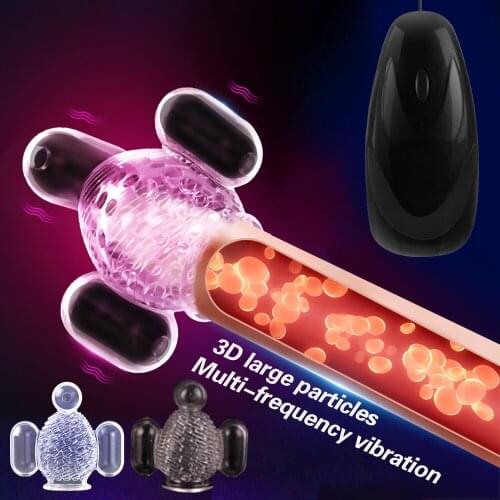 Male Glans Vibrator Penis Massager Exerciser Ejaculation Delay Lasting Trainer Sex toys for Men Glans Stamina Trainer Sex Shop