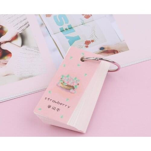 W3JD 110 Sheets Lovely Mini Notebook School Supply Vocabulary Writing Reciting Book